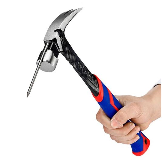 CLOW HAMMER WITH TUBULAR HANDLE FIBRE WITH MAGNET 450G 16OZ WORKPRO