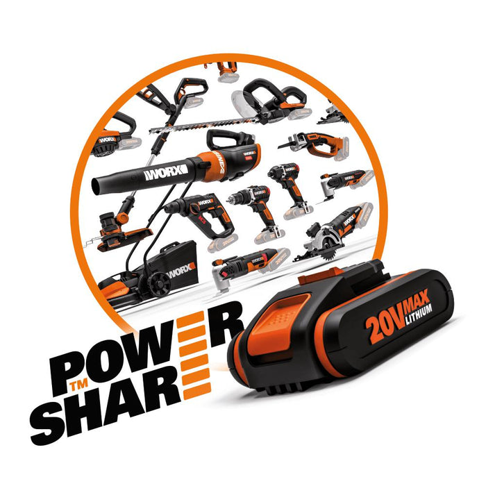 Worx battery and charger kit 20V / 2.0 Ah battery and charger 14.4-20V – WA3601