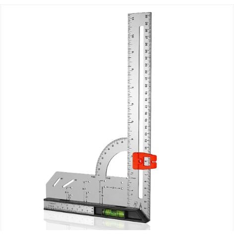 12-Inch Carpenter Square-with Bubble Level/Removable Base