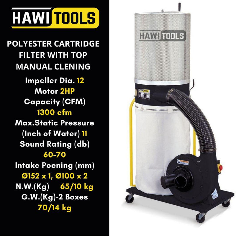 Dust Collector Canister Filter 2HP جهاز شفط النشارة و الغبار