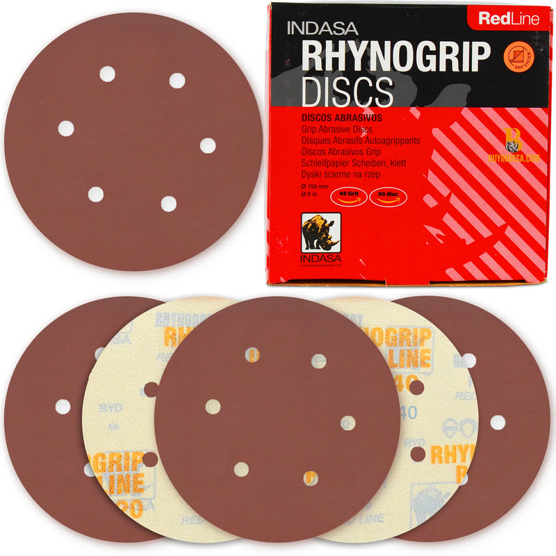 Rhynogrip Red Line Abrasives Discs -150mm – 6H