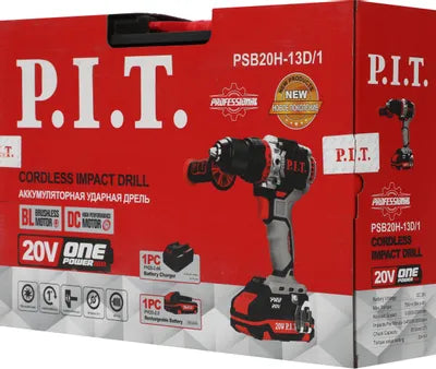 PIT CORDLESS BRUSHLESS IMPACT DRILL DRIVER 20V