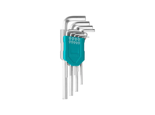 TOTAL TOOLS 9pcs Hex key size 1.5 to 10mm