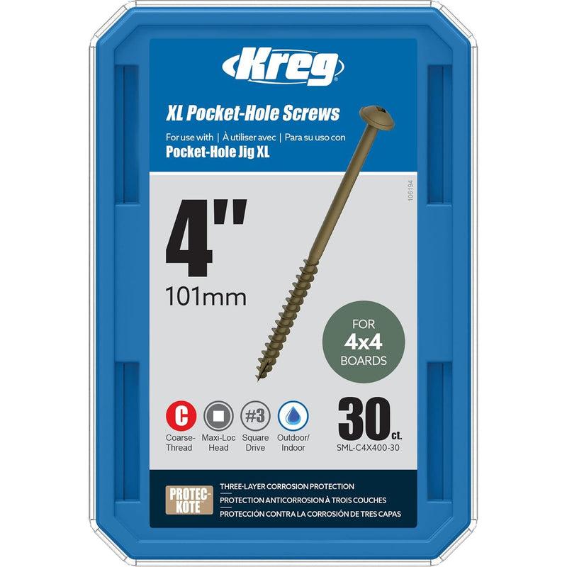 XL Pocket-Hole Screws 4" ( 101mm )