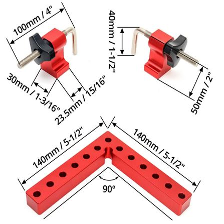 2Pcs 90 Degree Positioning Squares