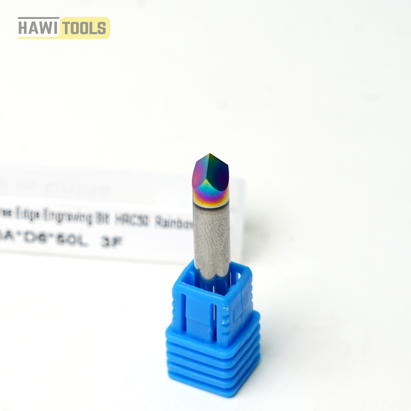 Spectrum Coated Solid Carbide Three Edge Engraving Bit-90 degrees – Shank 6mm