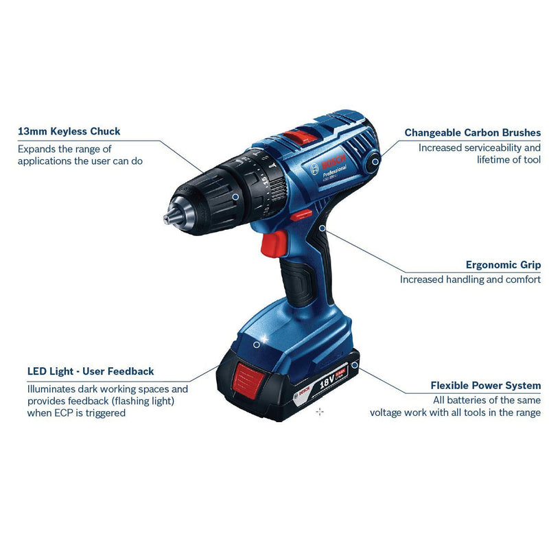 Bosch Cordless Combi Drill Professional, GSB 180-LI