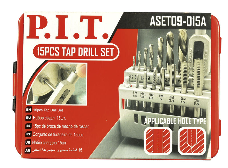 PIT TAP DRILL SET 15 PCS
