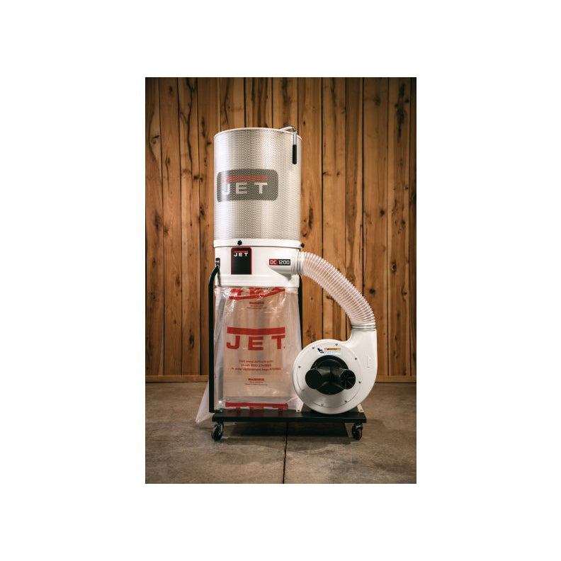 JET DC-1200VX-CK1 Dust Collector, 2-Micron Canister Filter, 2 HP, 1Ph 230V