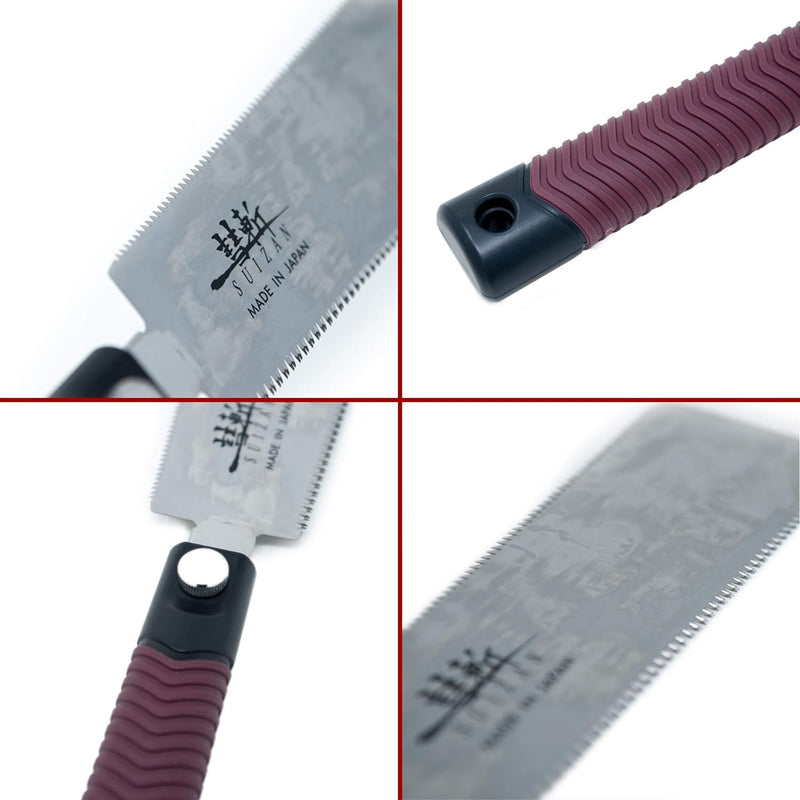 SUIZAN Japanese Pull Saw Hand Saw 8 Inch Ryoba Double Edge for Rough cutting