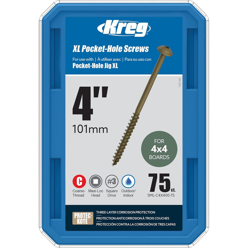 XL Pocket-Hole Screws 4" ( 101mm )
