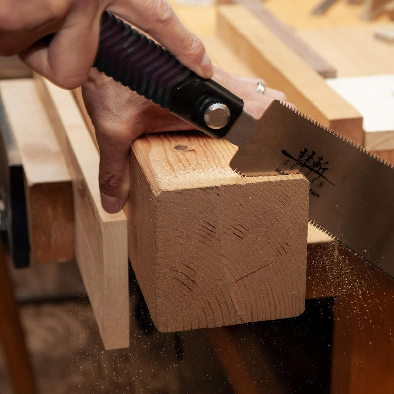 SUIZAN Japanese Pull Saw Hand Saw 8 Inch Ryoba Double Edge for Rough cutting