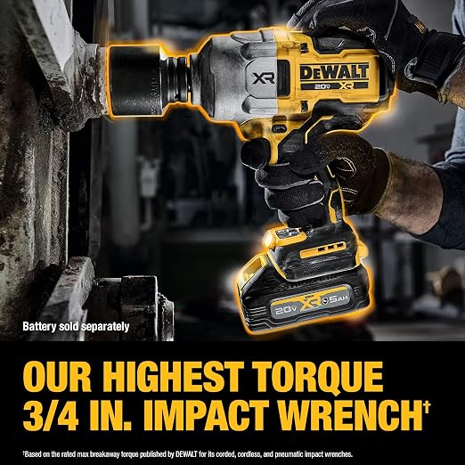 Dewalt 20V MAX XR Brushless Cordless 3/4 in. High Torque Impact Wrench
