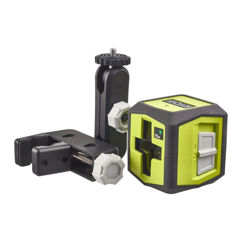 Ryobi 15M Green Cross line Laser, Automatic Self-Leveling, 0.4kg