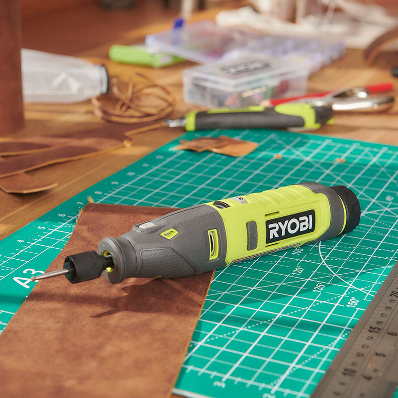 Cordless Rotary Tool Starter Kit 4V, 5,000–25,000 RPM, 3.2 mm Collet, 15 Piece Kit