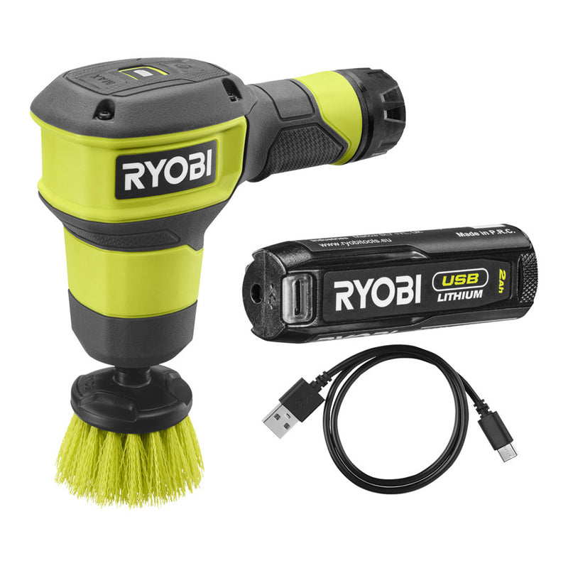 Cordless Cleaning Scrubber 4V, 300 RPM, 5 cm Brush, IPX7 Waterproof