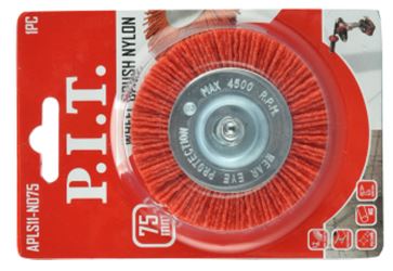 PIT WHEEL BRUSH NYLON 75MM 3"