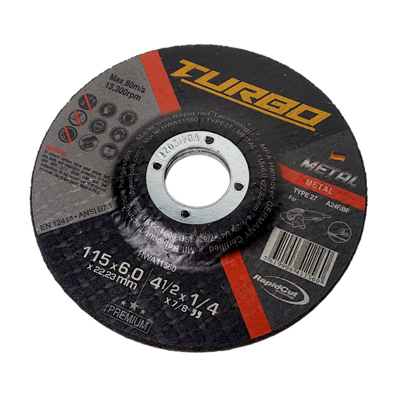 TURBO GRINDING DISC FOR METAL HWA11560