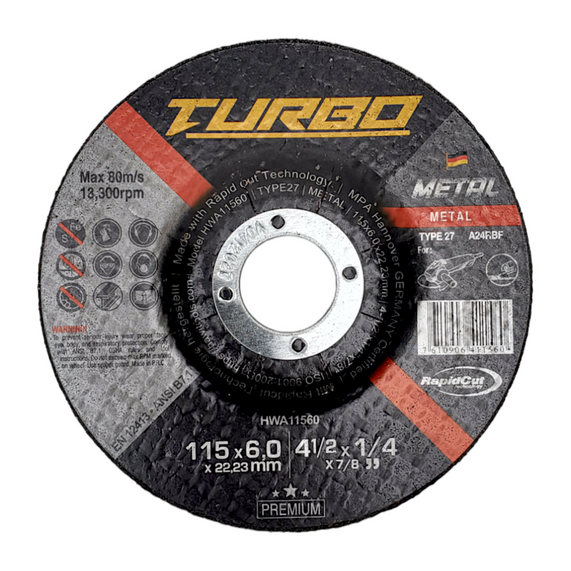 TURBO GRINDING DISC FOR METAL HWA11560