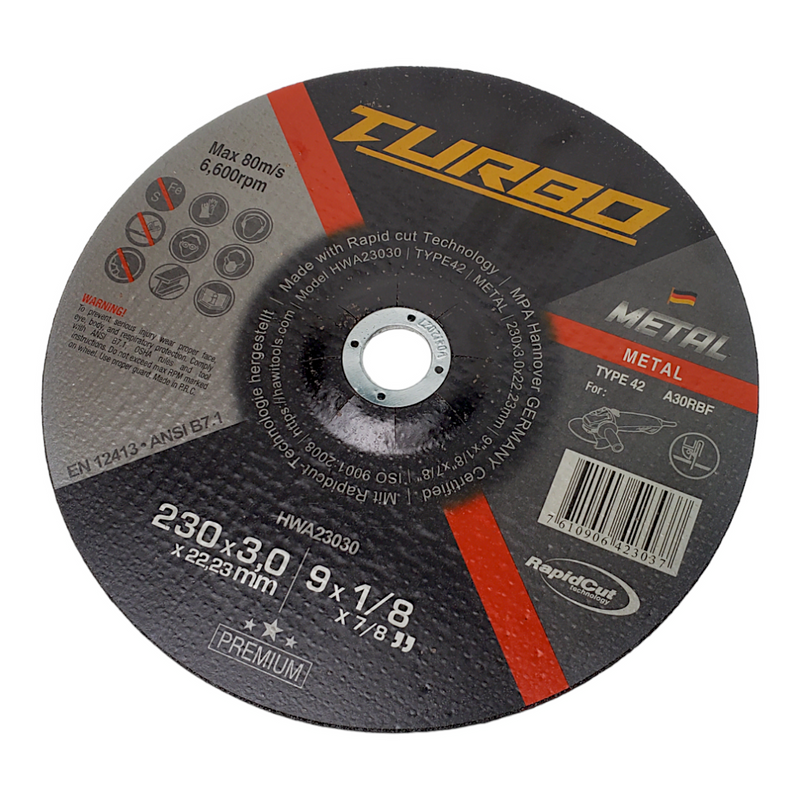 TURBO CUTTING DISC FOR METAL HWA23030
