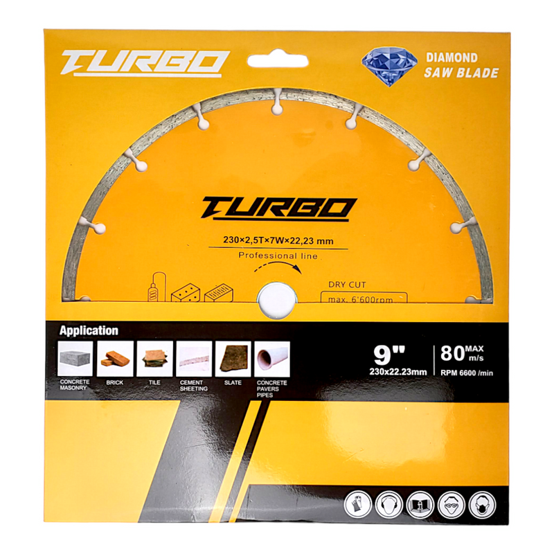 TURBO DIAMOND SAW BLADES SEGMENTED HWD23007S