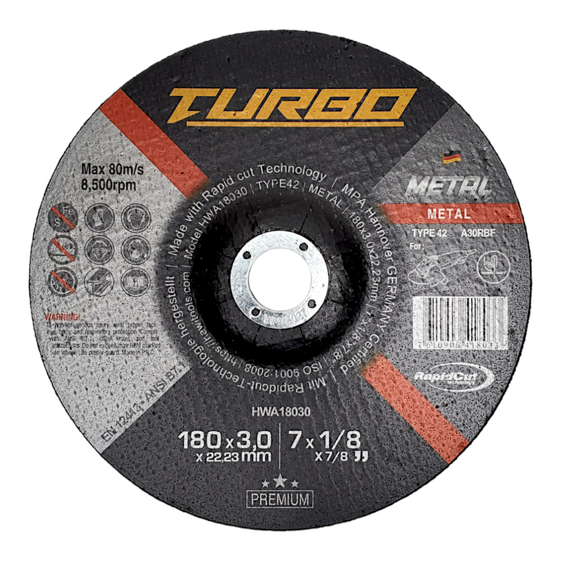 TURBO CUTTING DISC FOR METAL HWA18030