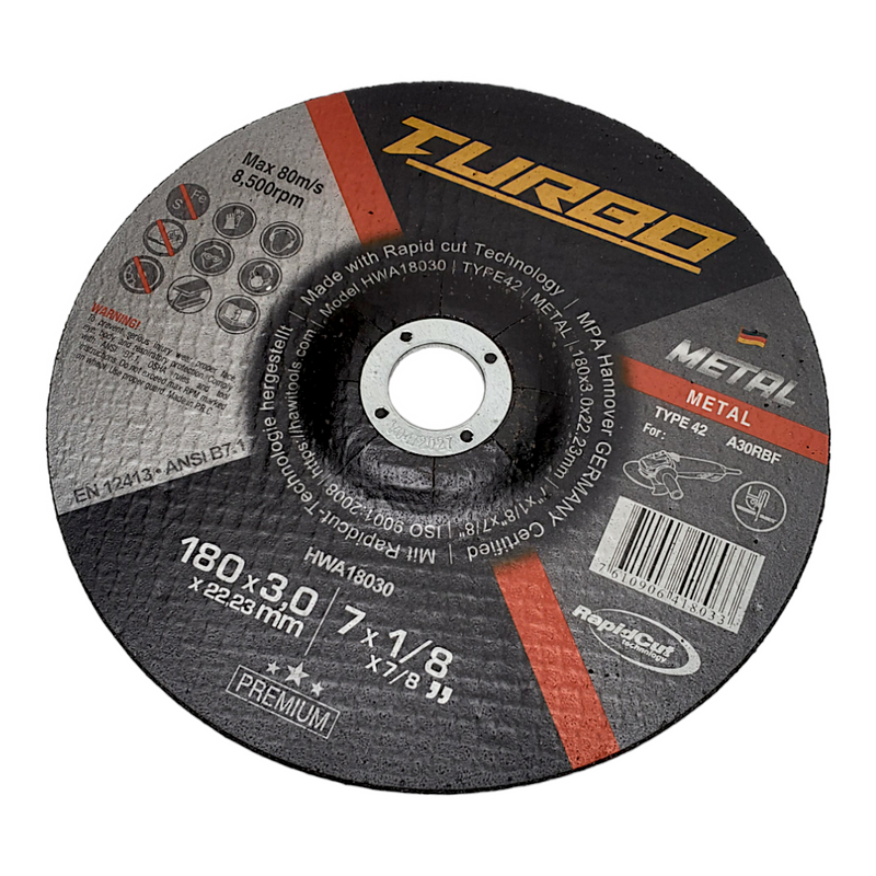 TURBO CUTTING DISC FOR METAL HWA18030