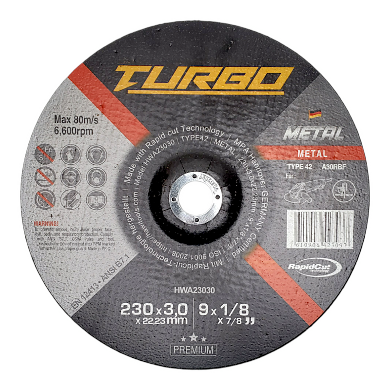 TURBO CUTTING DISC FOR METAL HWA23030