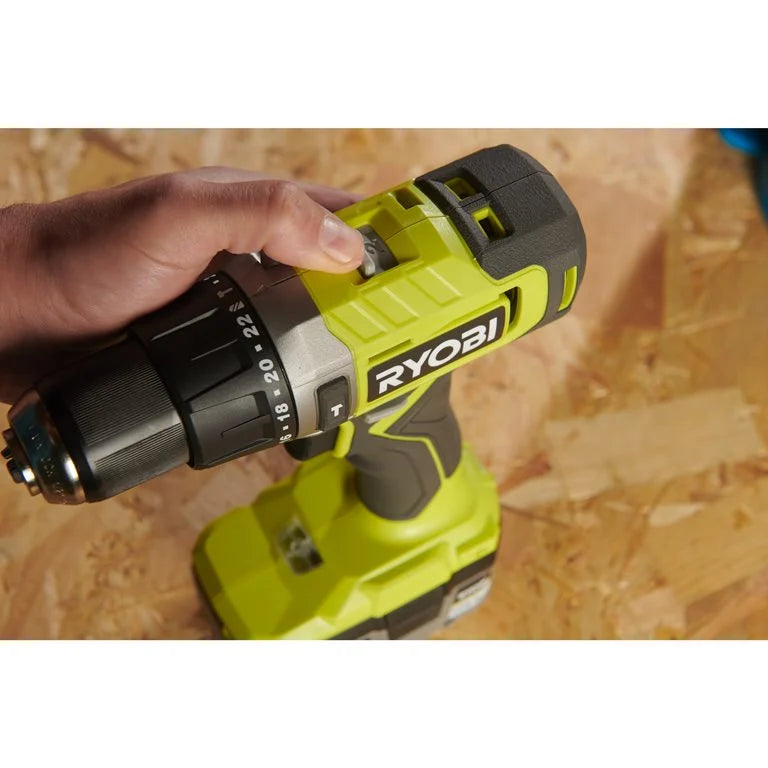 RYOBI Cordless Hammer Drill Machine, For Steel / Wood / Masonry 18V