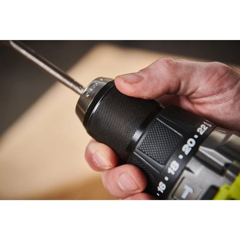 Ryobi Battery Hammer Drill, For Steel/Wood/Masonry,13 mm, 18V, 1.8 kg