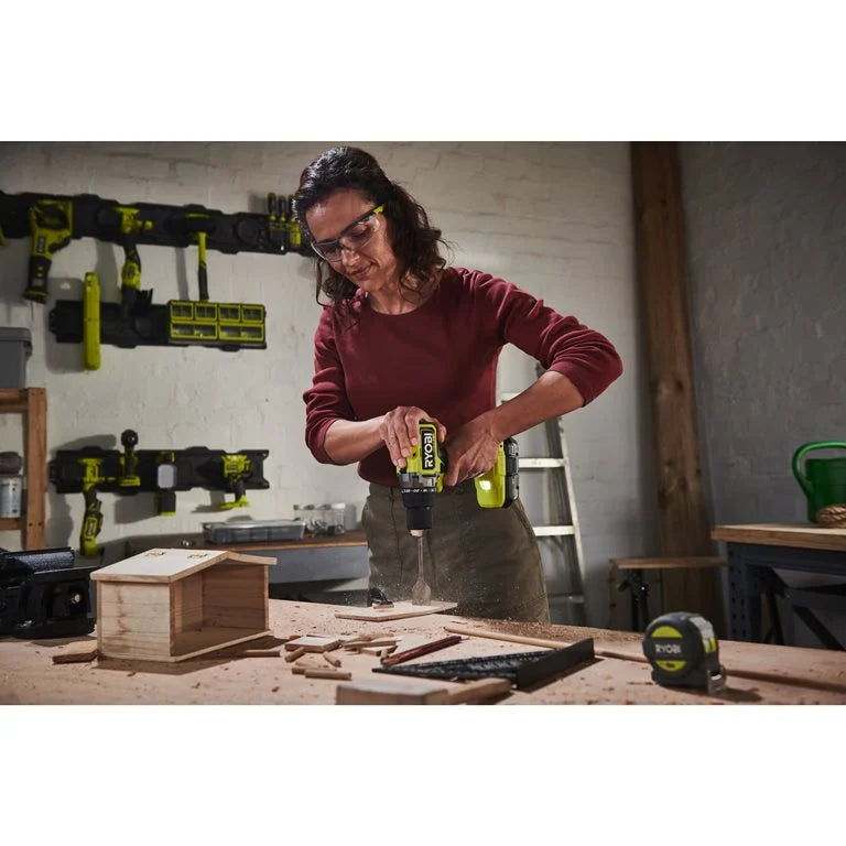 Ryobi Battery Hammer Drill, For Steel/Wood/Masonry,13 mm, 18V, 1.8 kg