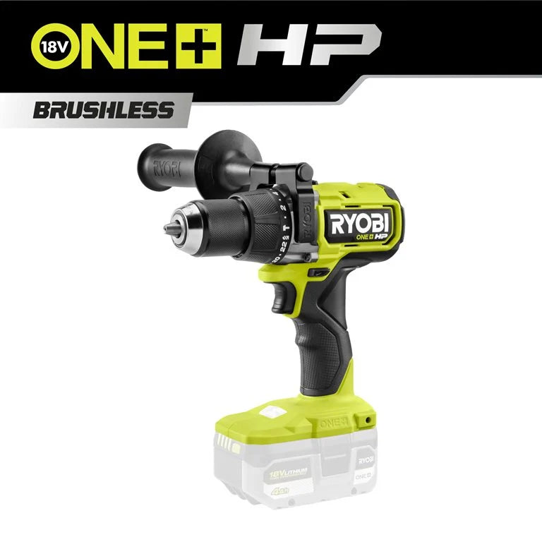 Ryobi Battery Hammer Drill, For Steel/Wood/Masonry,13 mm, 18V, 1.8 kg