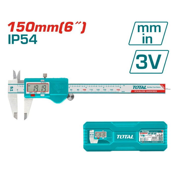 TOTAL Digital caliper 150mm  - كليبر حديد ديجيتال بعلبة 150مم