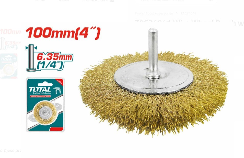 TOTAL Wire Wheel Brush with Shank