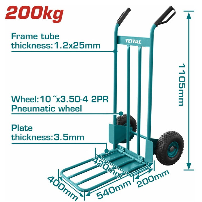 TOTAL HAND TROLLEY 200Kg - عربية كفر هواء قاعدة كبير متحرك