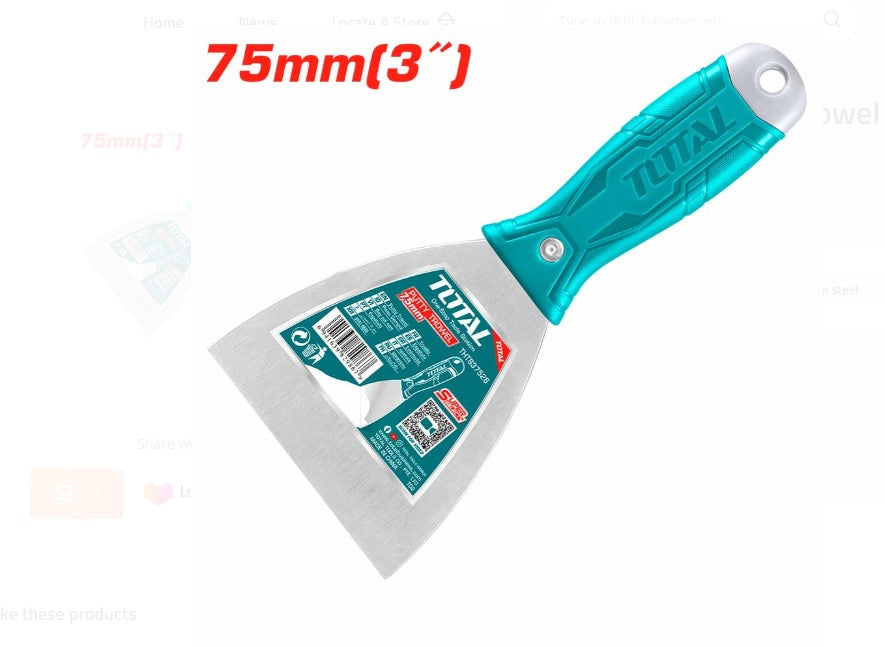 TOTAL Putty Trowel 75MM 3" سكين معجون 1 لون