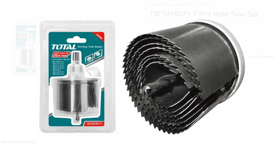 TOTAL HOLE SAW SET 7PCS