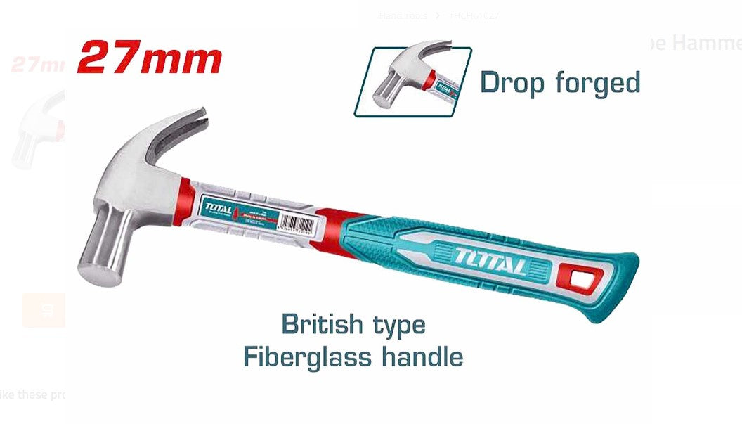 TOTAL British Claw Type Hammer 27MM