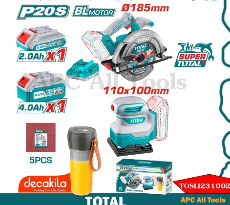 TOTAL Circular Saw Sander Cordless Battery 20
