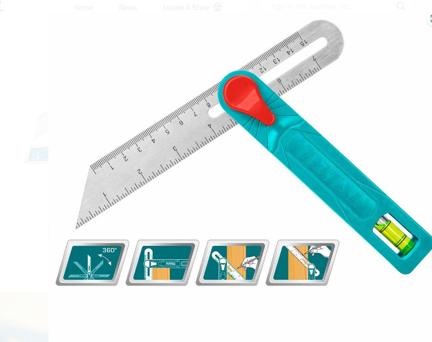 TOTAL Sliding T Bevel Gauge - زاوية متحرك 6 انش