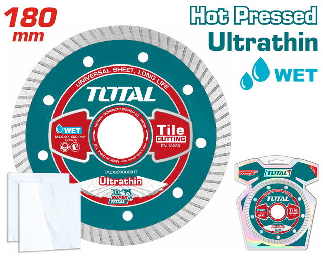 TOTAL ULTRATHIN DIAMOND DISC UNIVERSAL 180 X 22.2mm X 1.2mm