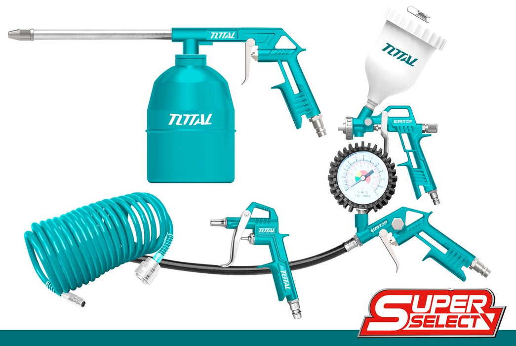 TOTAL AIR TOOLS SET 5 PCS - مجموعة أدوات هوائية 5 قطع