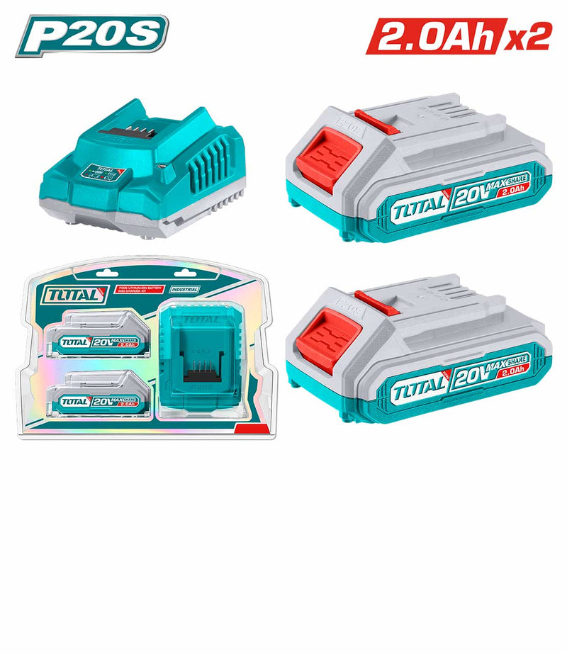 TOTAL Li-ion Battery & Charger Kit