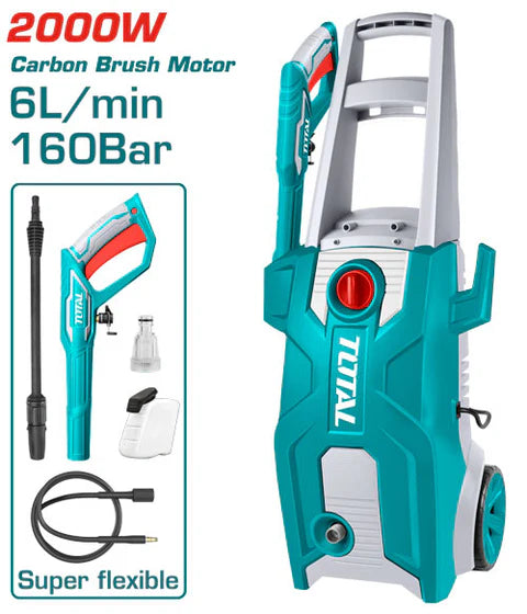 TOTAL High Pressure washer 2000W 160Bar 6L/min TGT11376