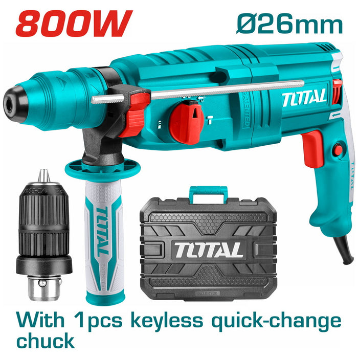 TOTAL ROTARY HAMMER SDS-PLUS 800W WITH CHUCK