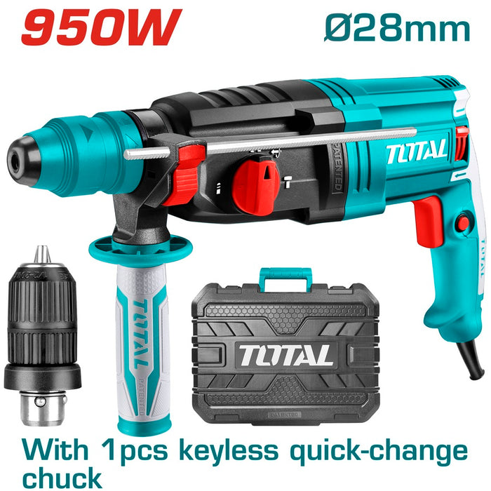 TOTAL ROTARY HAMMER SDS-PLUS 950W WITH CHUCK