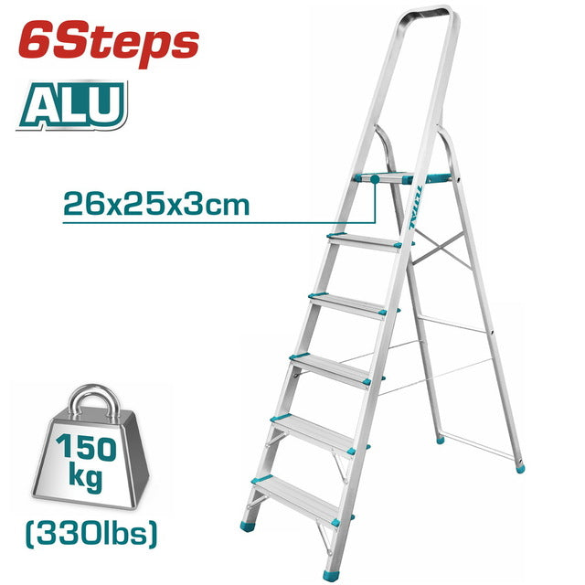 TOTAL ALUMINIUM LADDER 6 STEPS