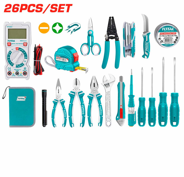 TOTAL 26 Pcs Electrician’s Tools