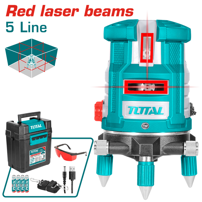 Total Self-leveling Line Laser ( Red Laser Beam ) – TLL306505