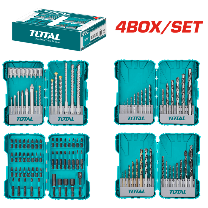 TOTAL 4 Accessories box DRILL BITS set